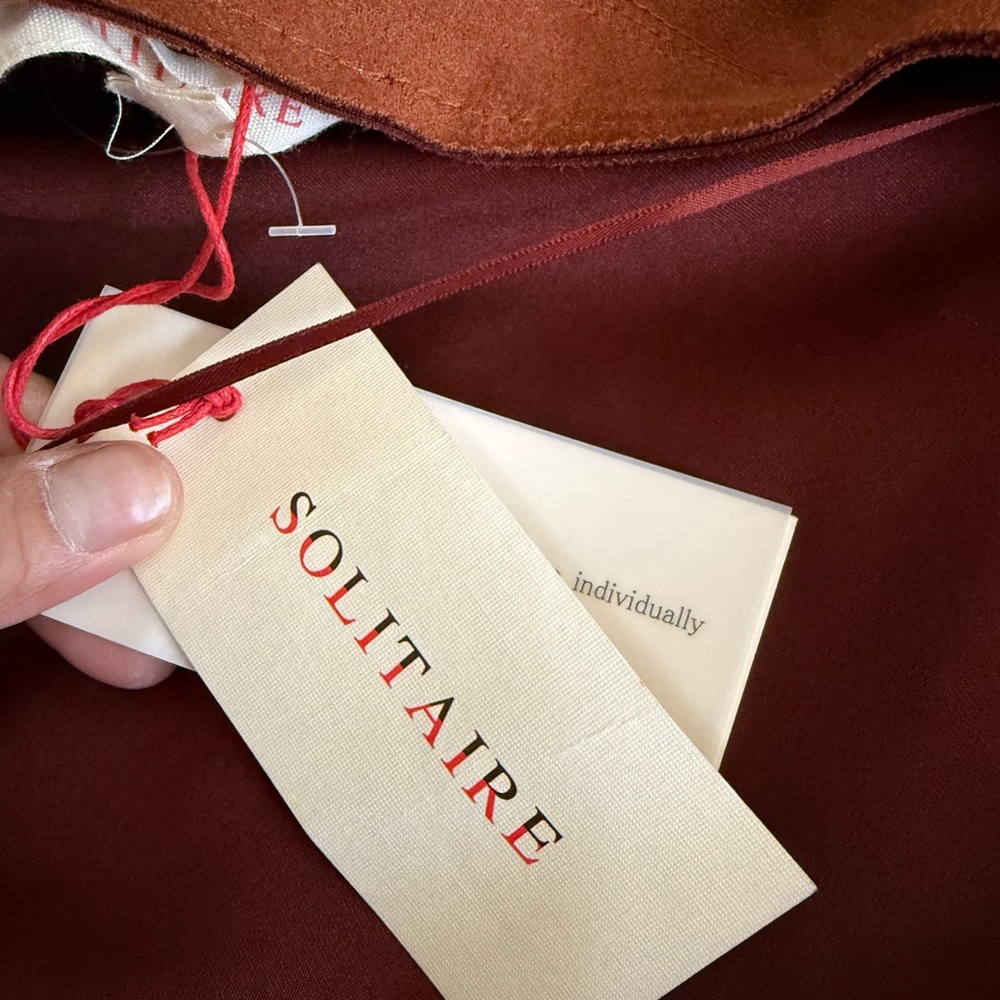 Solitaire by Ravi Khosla  Terracotta Women's Longline Cardigan Duster. - Picture 10 of 10